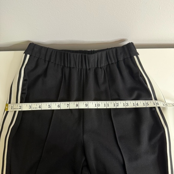 Celine - Black Pull on pants with Pleat and Stripes - Small 100% cotton - Picture 10 of 12